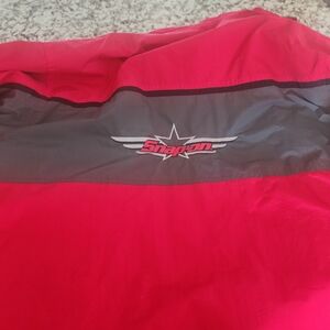 Snap-on Men's Red and Gray Windbreaker Jacket